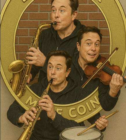 Elon Busk banner with multiple instruments